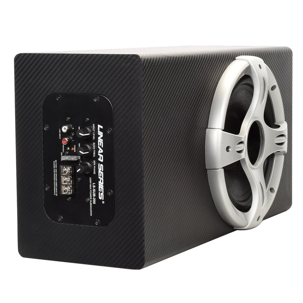 Linear Series LS-SUB-200 | 320-Watt Amplifier Powered 8" Ported Subwoofer