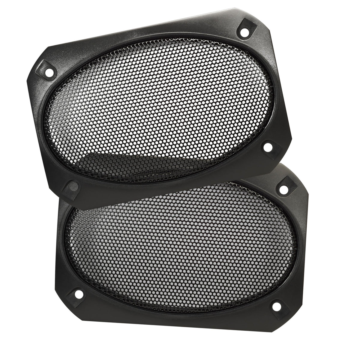 Magnadyne G46WI-PR | 4" x 6" Satin Finish Speaker Grills | Black Metal Mesh - Pair