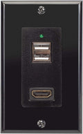 Magnadyne WC-USBHD-B | Wall Mount USB-A Charging Port & HDMI Pass Through