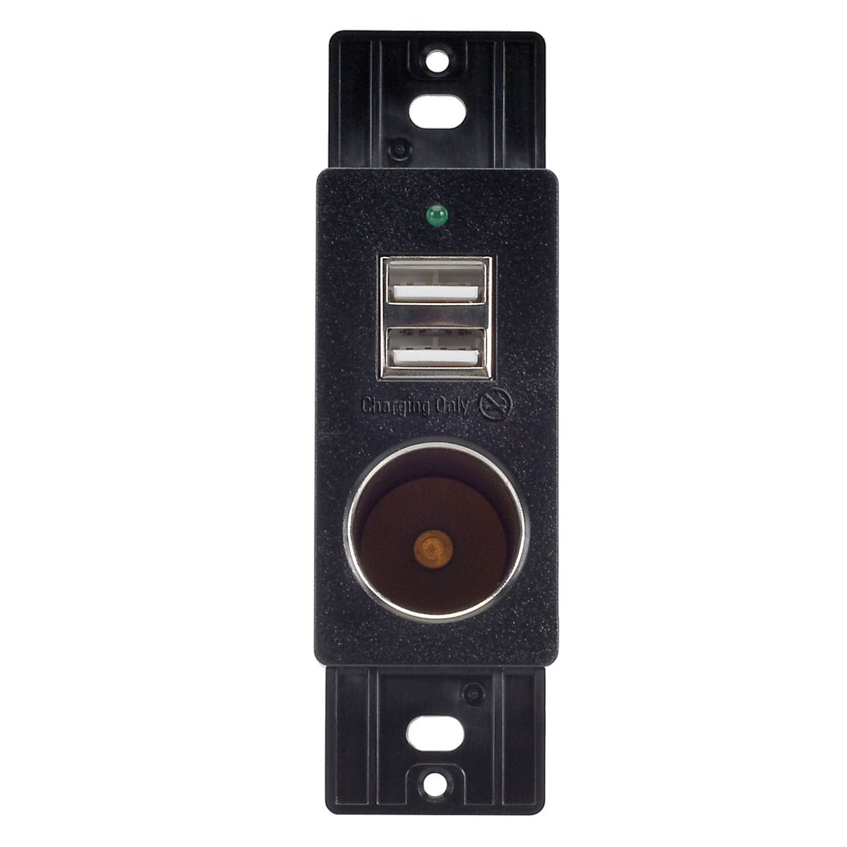 Magnadyne WCP-12V-B | Wall Mount USB Charger | 2 Ports and 12V Power Outlet w/ Wall Plate