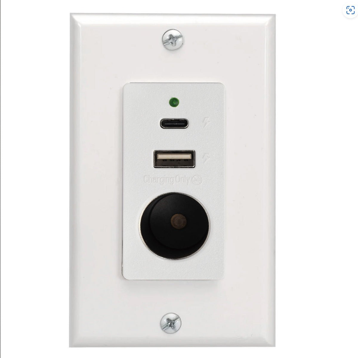 Magnadyne WCP-12VAC | Wall Mount Charger w/ 12V VPA Socket, USB A/C & Wall Plate