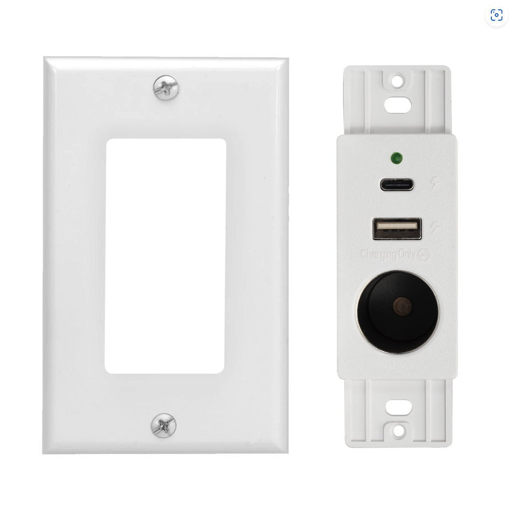Magnadyne WCP-12VAC | Wall Mount Charger w/ 12V VPA Socket, USB A/C & Wall Plate