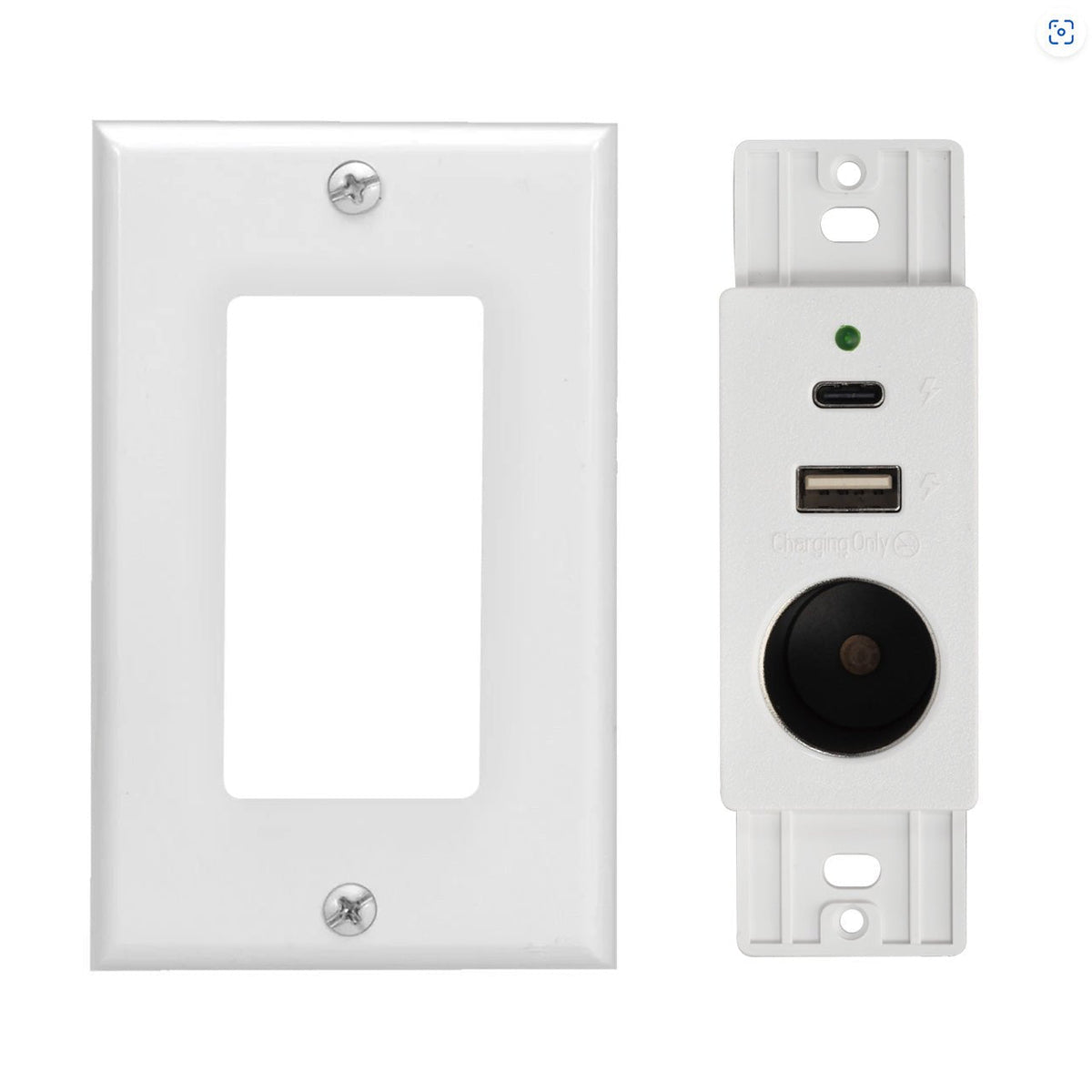 Magnadyne WCP-12VAC | Wall Mount Charger w/ 12V VPA Socket, USB A/C & Wall Plate