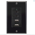 Magnadyne WCP-USBAC-B | Wall Mount Dual USB A & C Charger | 4 Ports & Wall Plate