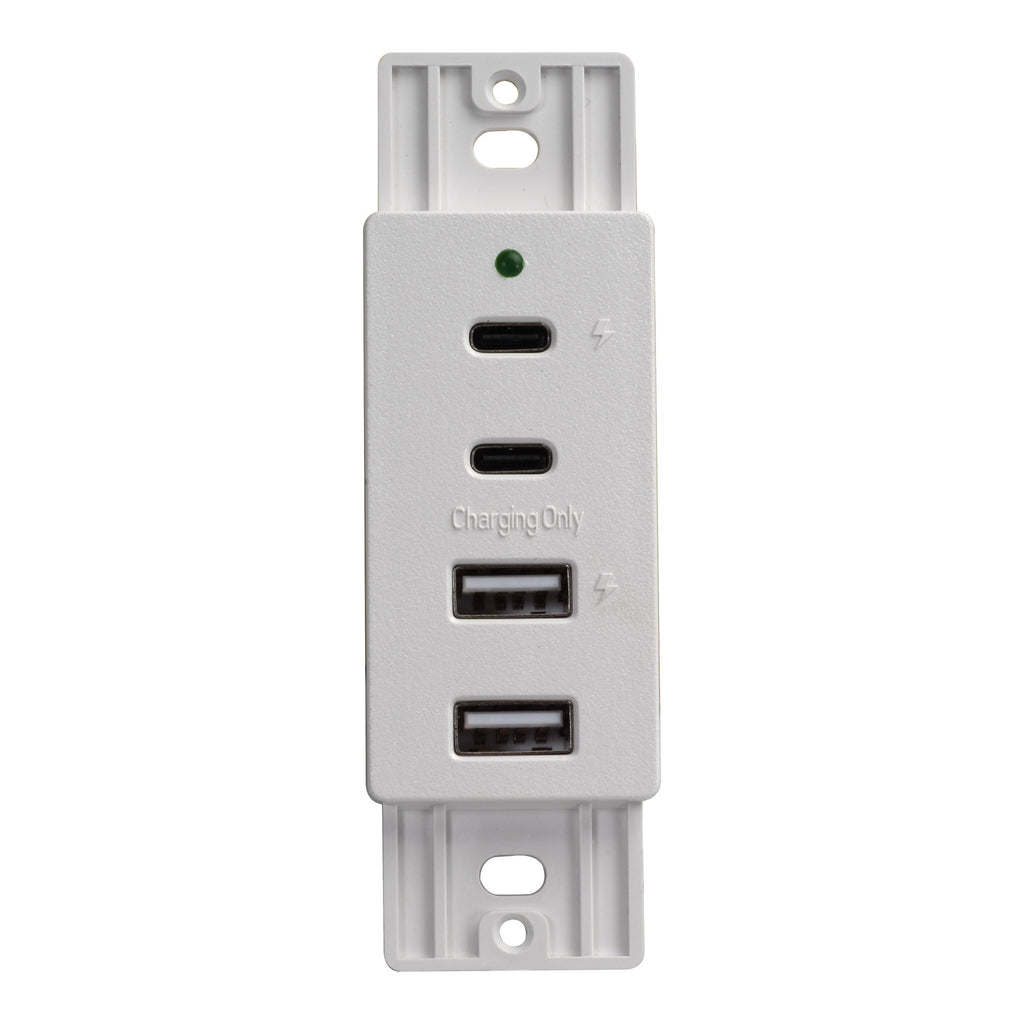 Magnadyne WCP-USBAC-B | Wall Mount Dual USB A & C Charger | 4 Ports & Wall Plate