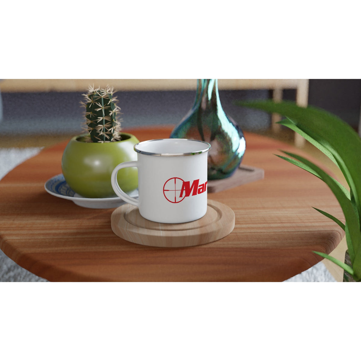 Marksman | White 12oz Enamel Mug
