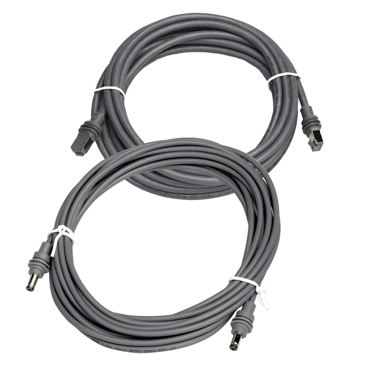 Satellite Antenna Ethernet CAT6A and Power Cable 15FT Bundle
