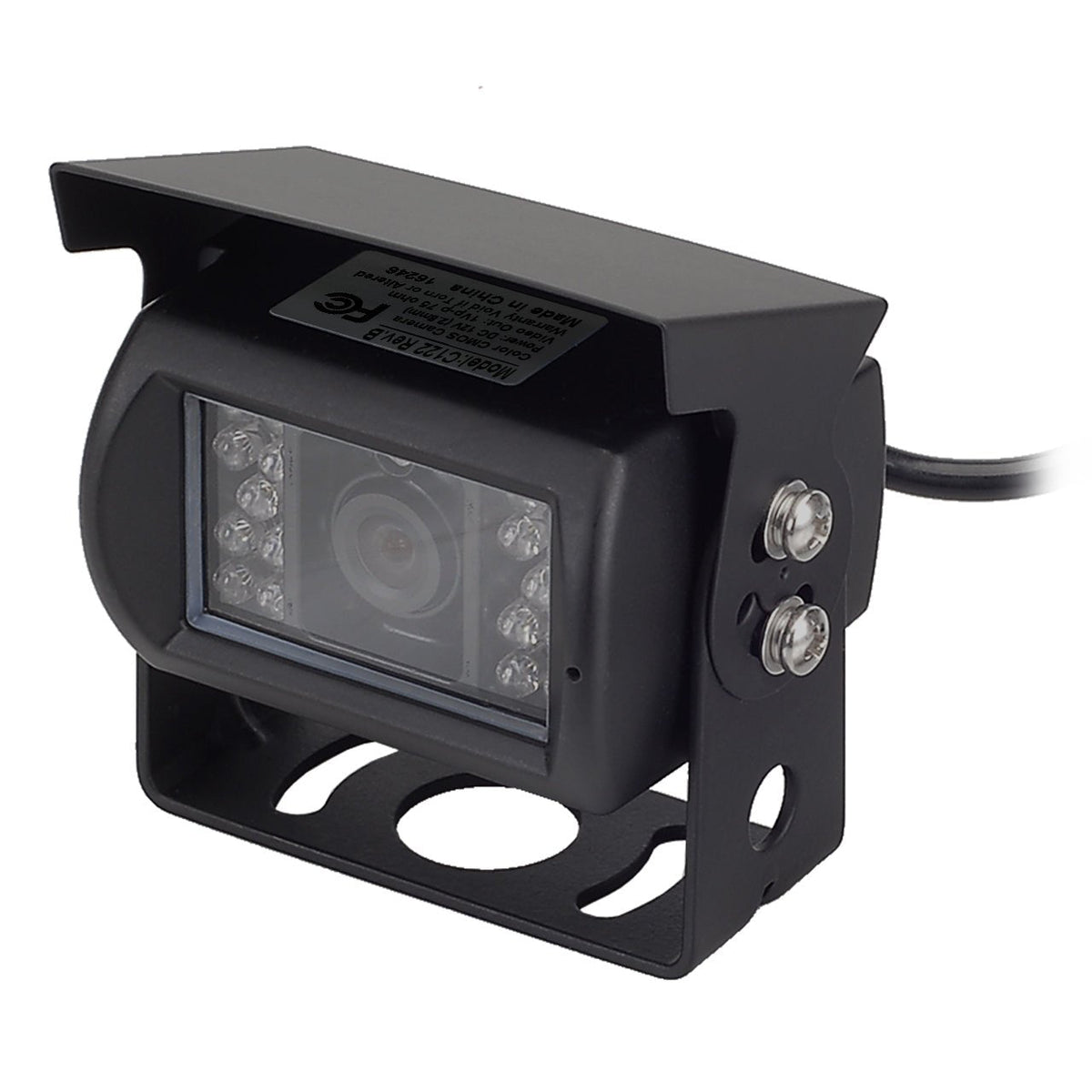 MobileVision C122H | Water-Resistant Rear Backup Camera Color CMOS with Night Vision LEDs - Heated
